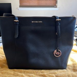 Michael Kors black leather tote